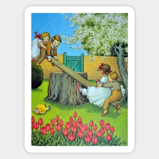 See Saw Margery Daw - Ida Rentoul Outhwaite Sticker